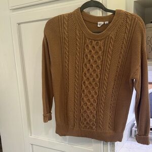 Gap Cable Knit Crewneck Sweater in Caramel, Womens Medium